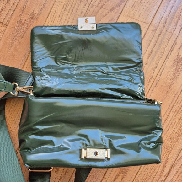 A New Day SOPHIE Olive Green Recycled Nylon Detachable Crossbody Strap Purse - Picture 8 of 16